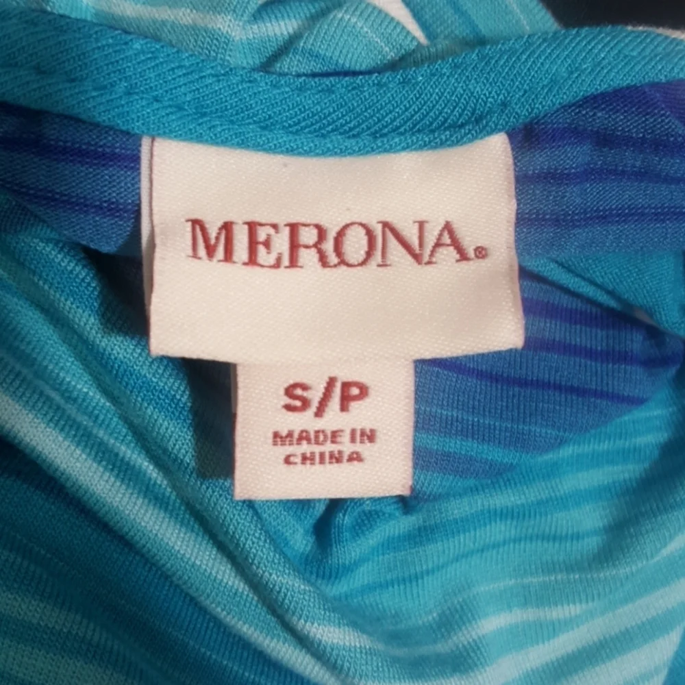 NwOt.  Merona blue and white full maxi dress. - Picture 6 of 6
